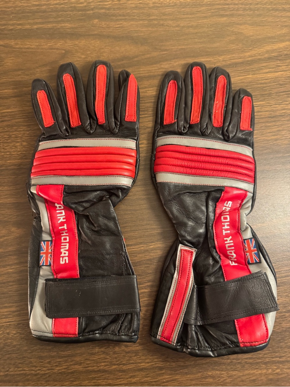 Vintage Frank Thomas Made in England Leather Motorcycle Gloves Men’s L Bike - Picture 2 of 10
